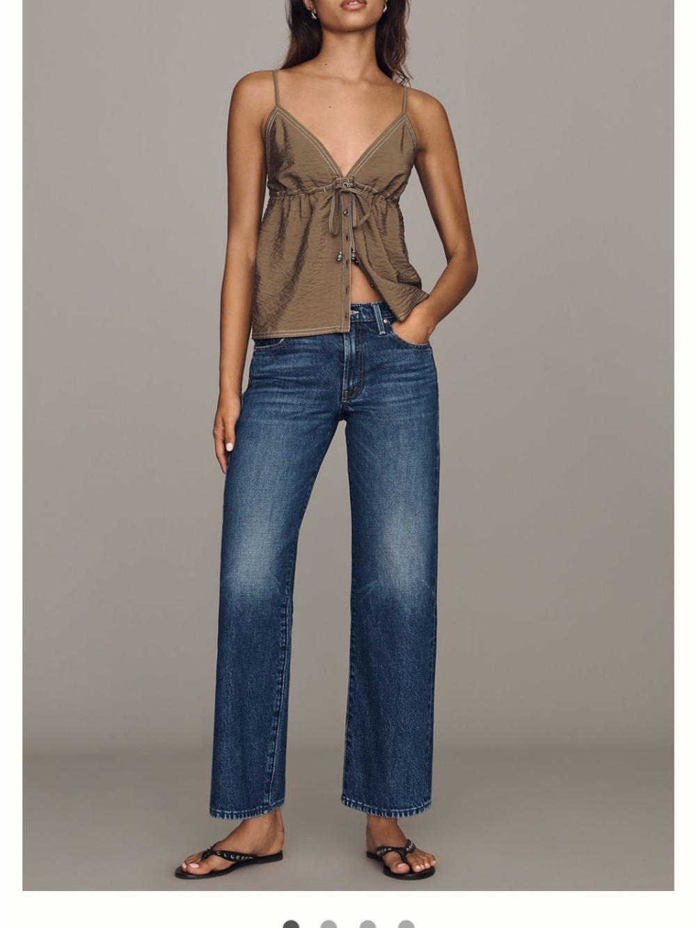 LIL MOTHER MID RISE RAMBLER ZIP ANKLE Straight Leg Jeans SIZE 24